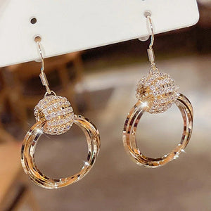 Boucles d'oreilles rondes  à la mode pour femmes