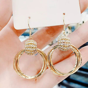 Boucles d'oreilles rondes  à la mode pour femmes