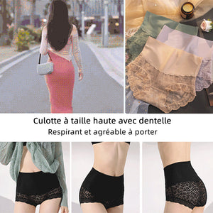 Culotte à taille haute avec dentelle