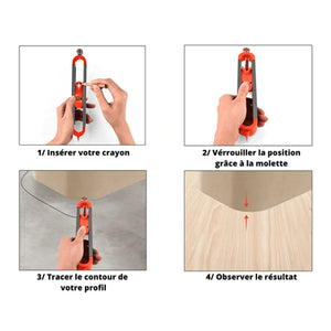 Outillage à main- Jauge de Contour Profil illimite Multi-surface