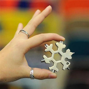 Outil multifonction flocons de neige en acier inoxydable 18 in 1